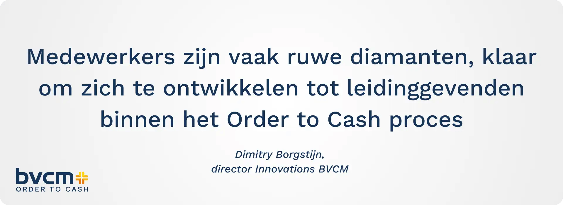 Order to cash proces medewerkers Dimitry Borgstijn